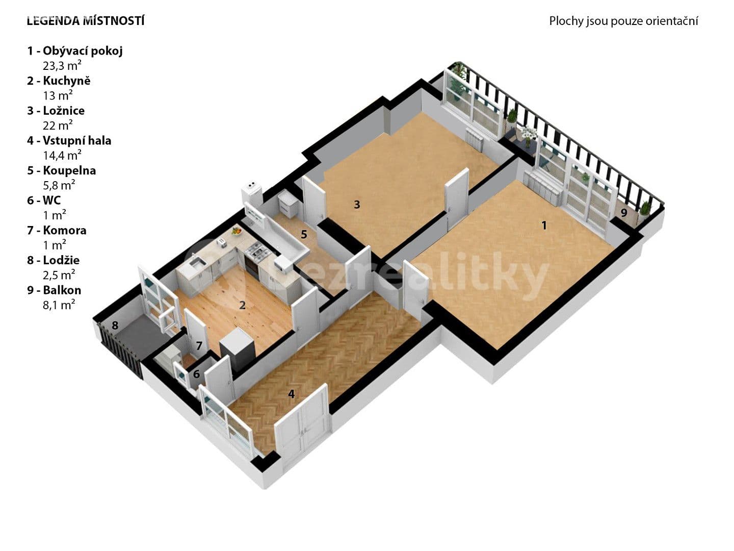 Pronájem bytu 2+1 76 m², Ruská, Praha, Praha Pronájem bytu 2+1 76 m², Ruská, Praha, Praha