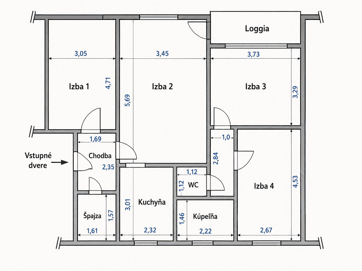 Pronájem bytu 4+1 83 m², Lermontova, Martin, Žilinský kraj Pronájem bytu 4+1 83 m², Lermontova, Martin, Žilinský kraj