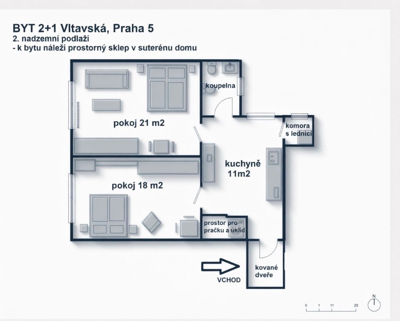 Prodej bytu 2+1 63 m², Vltavská, Praha, Praha Prodej bytu 2+1 63 m², Vltavská, Praha, Praha