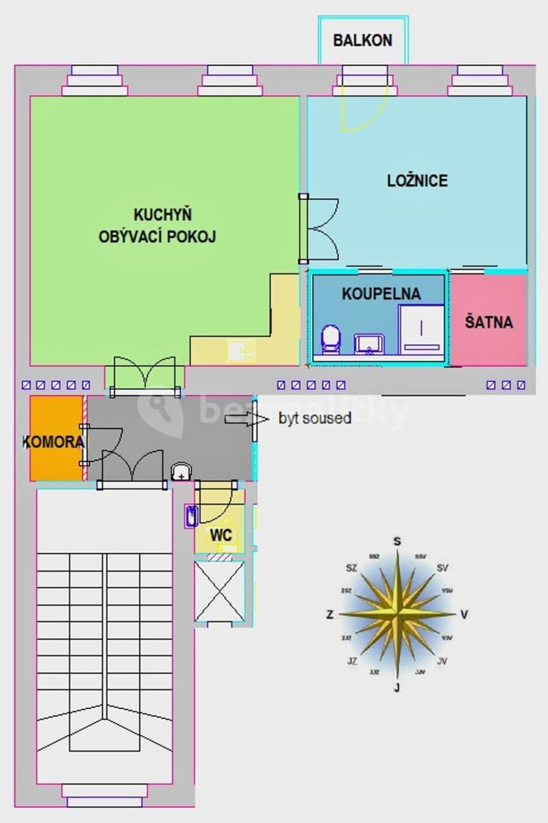 Pronájem bytu 2+kk 56 m², Na Smetance, Praha, Praha Pronájem bytu 2+kk 56 m², Na Smetance, Praha, Praha