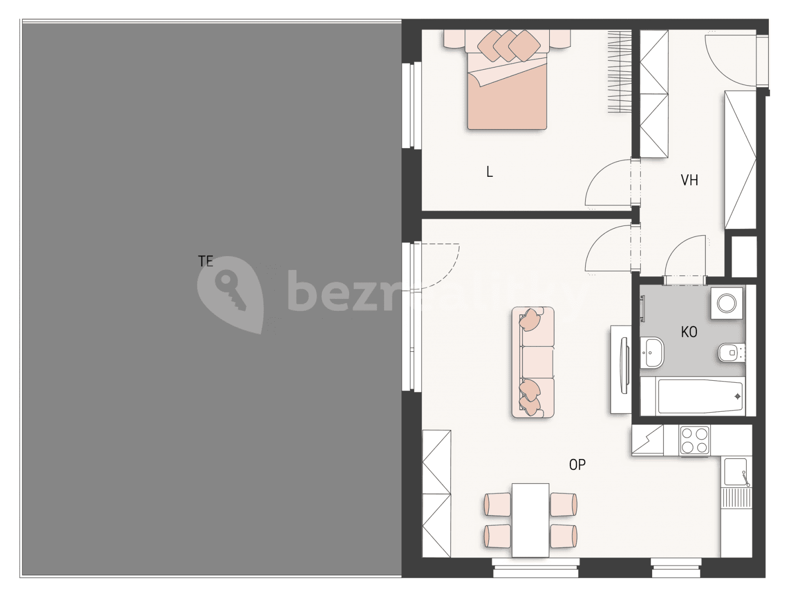 Pronájem bytu 2+kk 65 m², Praha, Praha Pronájem bytu 2+kk 65 m², Praha, Praha