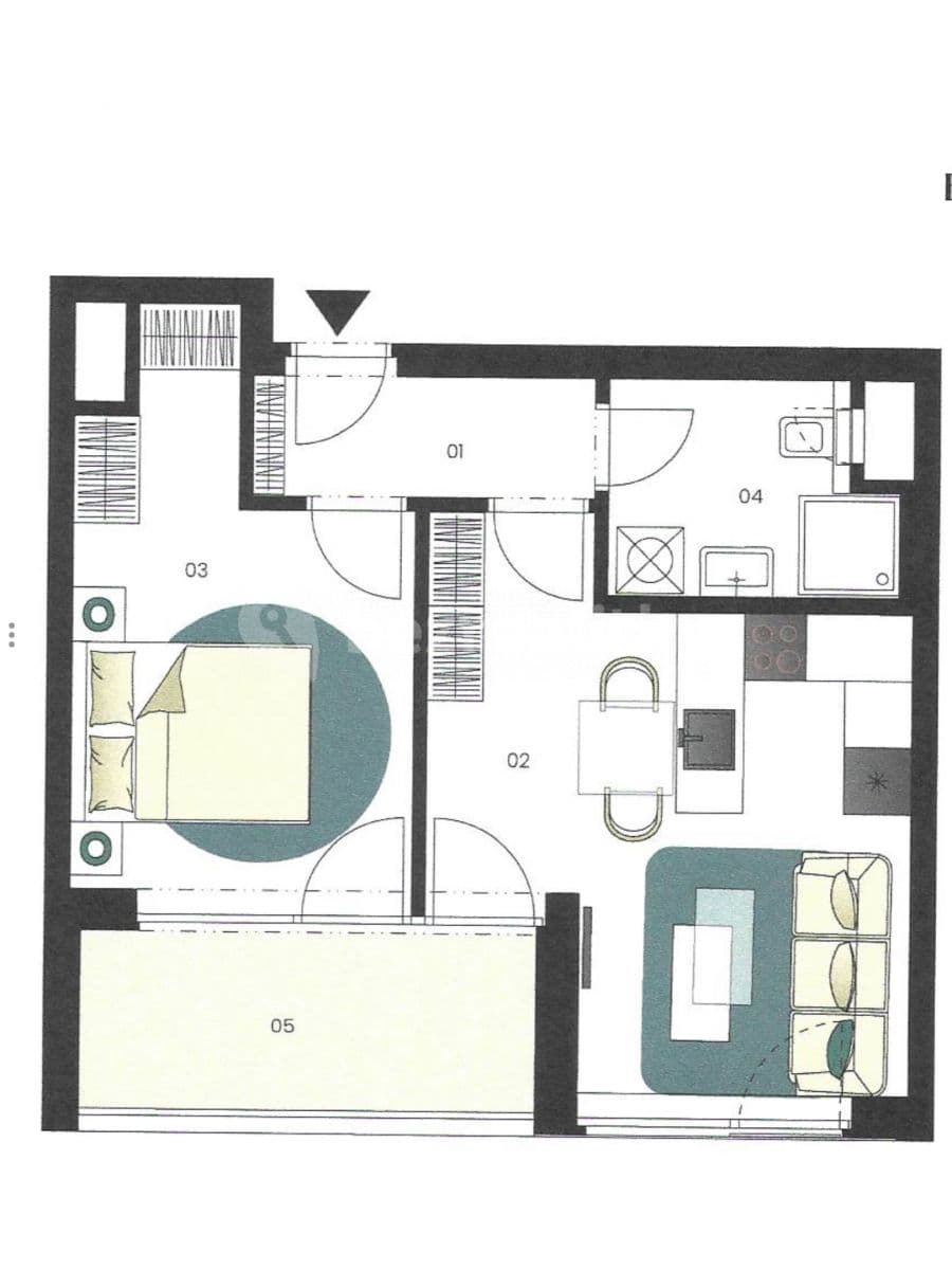 Pronájem bytu 2+kk 48 m², Kurandové, Praha, Praha Pronájem bytu 2+kk 48 m², Kurandové, Praha, Praha
