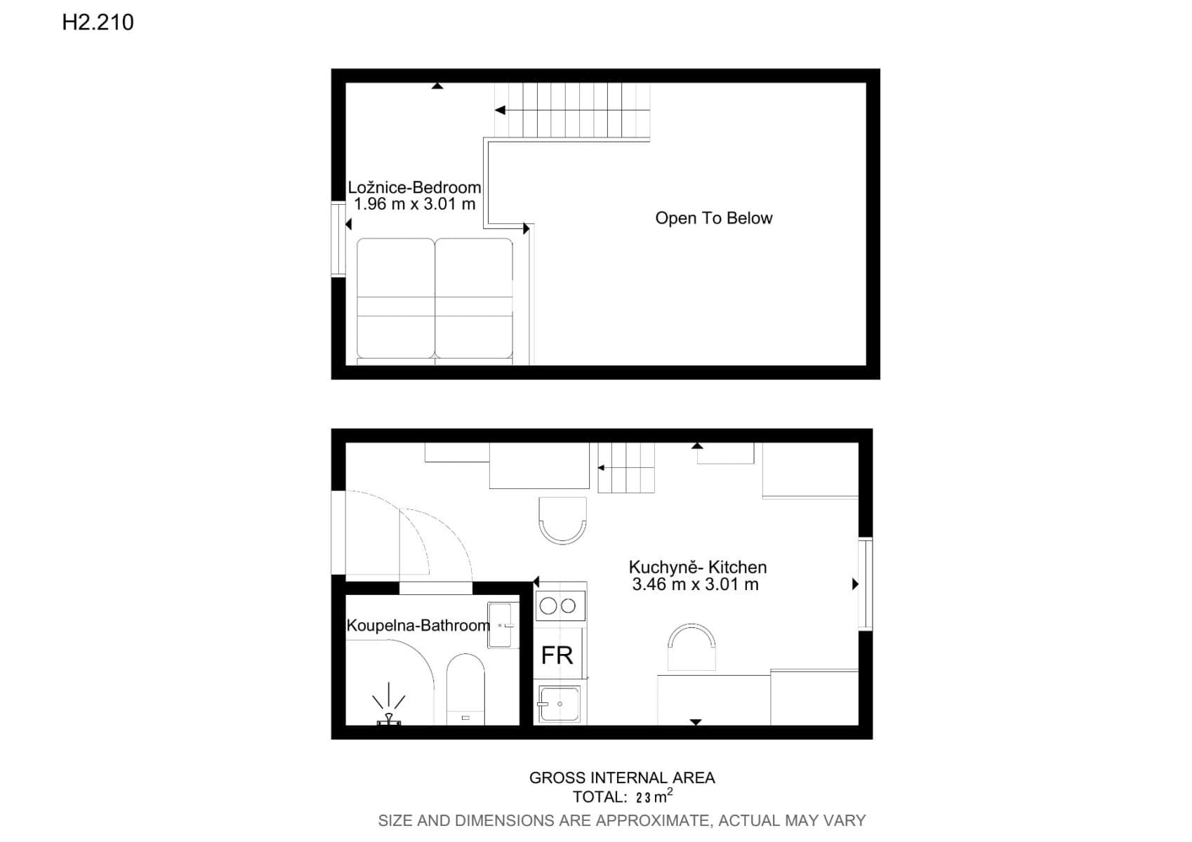 Pronájem bytu 1+kk 23 m², Hybešova, Brno, Jihomoravský kraj Pronájem bytu 1+kk 23 m², Hybešova, Brno, Jihomoravský kraj