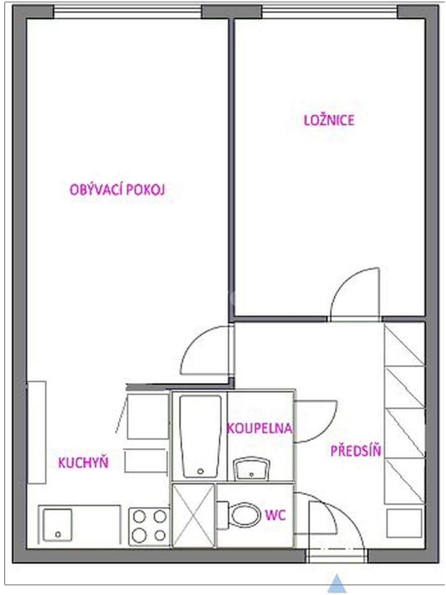 Pronájem bytu 2+kk 43 m², Jetřichovická, Praha, Praha Pronájem bytu 2+kk 43 m², Jetřichovická, Praha, Praha