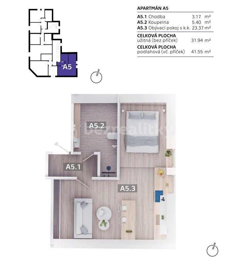 Prodej bytu 1+kk 32 m², Dvory nad Lužnicí, Jihočeský kraj