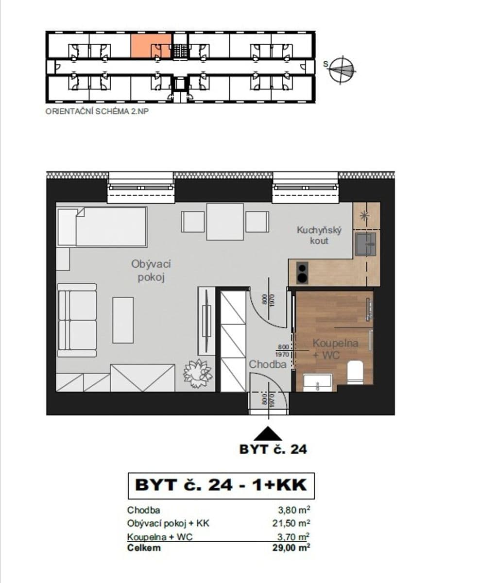 Pronájem bytu 1+kk 27 m², Opletalova, Havířov, Moravskoslezský kraj Pronájem bytu 1+kk 27 m², Opletalova, Havířov, Moravskoslezský kraj