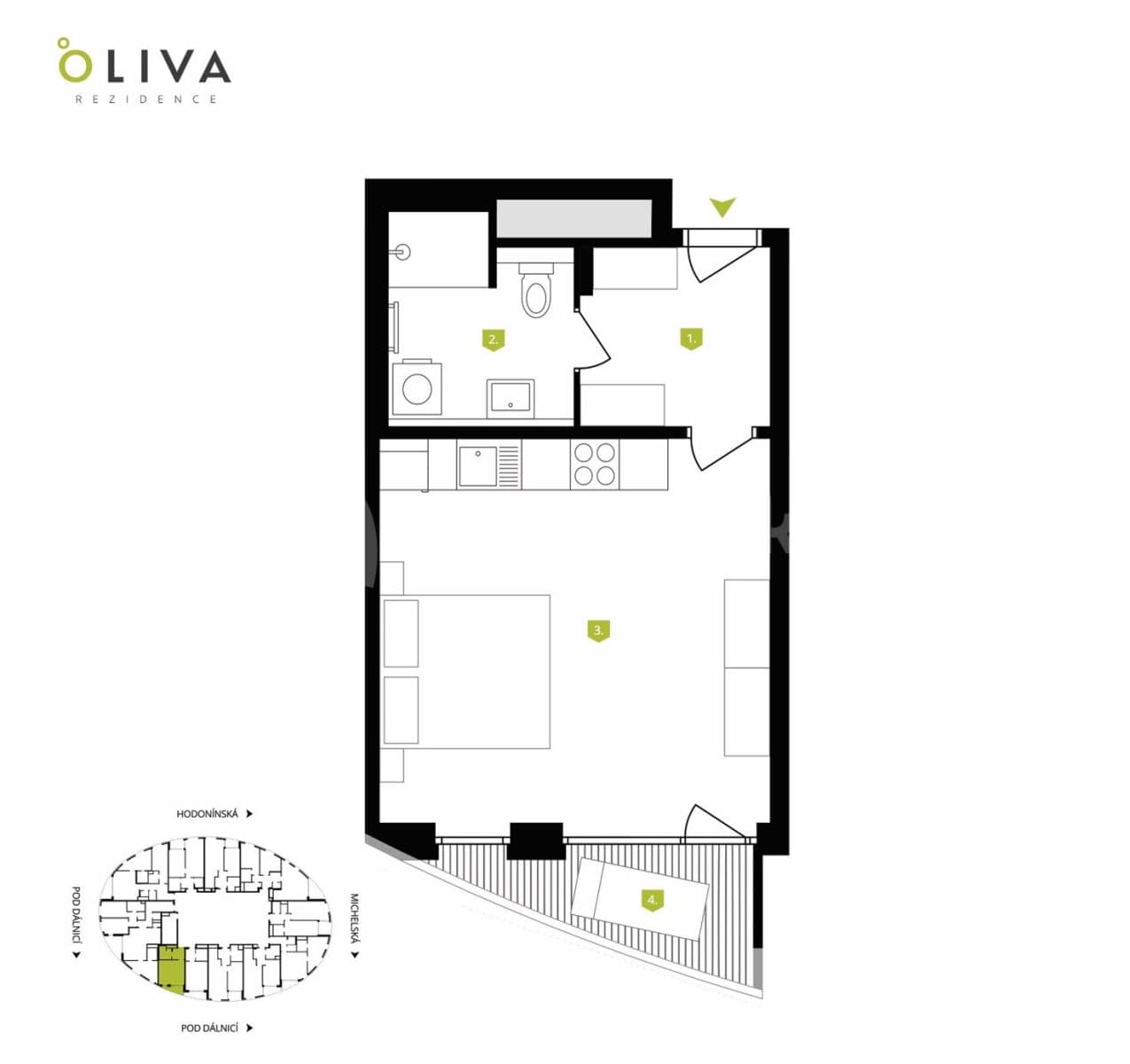 Pronájem bytu 1+kk 39 m², Pod Dálnicí, Praha, Praha Pronájem bytu 1+kk 39 m², Pod Dálnicí, Praha, Praha