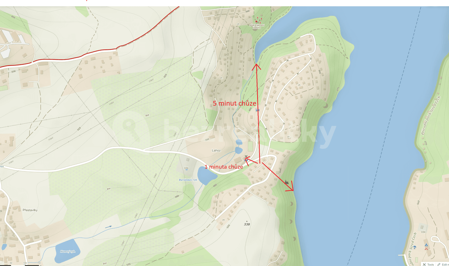 Prodej pozemku 370 m², Slapy, Středočeský kraj