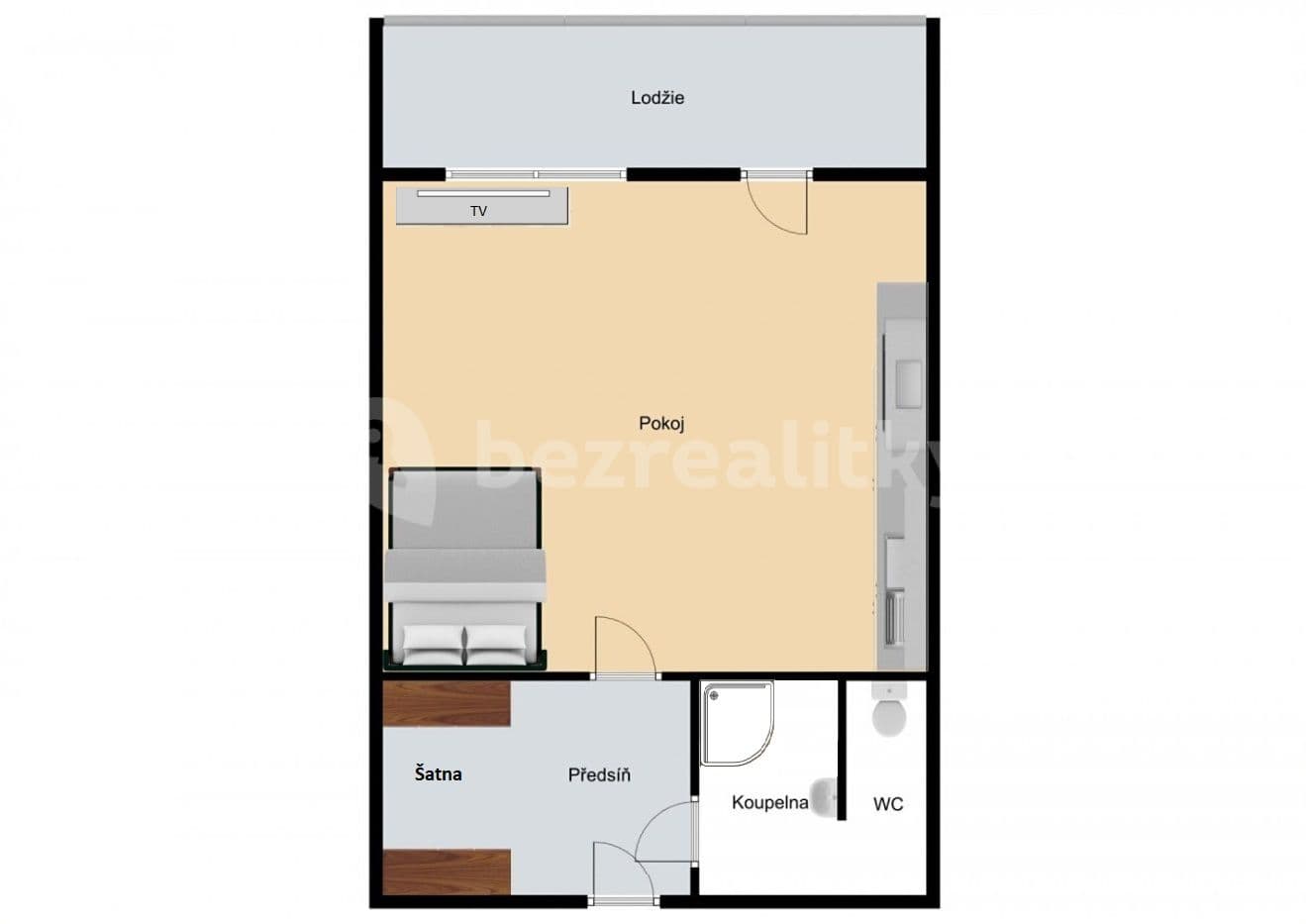 Pronájem bytu 1+kk 33 m², Sokolovská, Plzeň, Plzeňský kraj Pronájem bytu 1+kk 33 m², Sokolovská, Plzeň, Plzeňský kraj