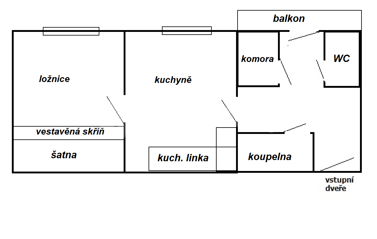 Pronájem bytu 2+kk 50 m², Žerotínova, Praha, Praha Pronájem bytu 2+kk 50 m², Žerotínova, Praha, Praha