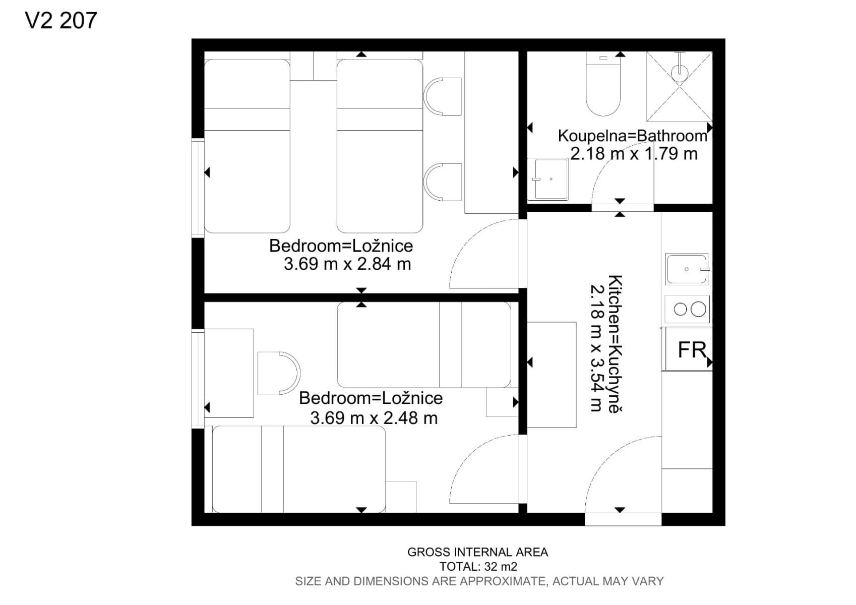 Pronájem bytu 2+1 31 m², Václavská, Brno, Jihomoravský kraj Pronájem bytu 2+1 31 m², Václavská, Brno, Jihomoravský kraj