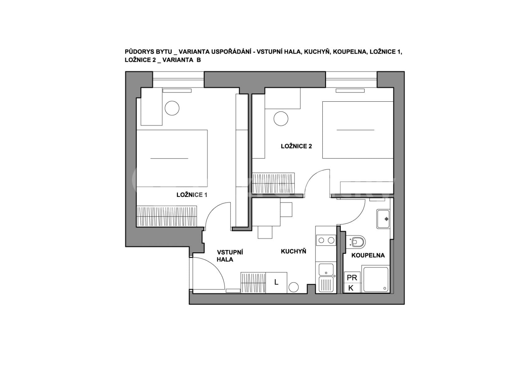Pronájem bytu 2+1 38 m², Koněvova, Praha, Praha Pronájem bytu 2+1 38 m², Koněvova, Praha, Praha