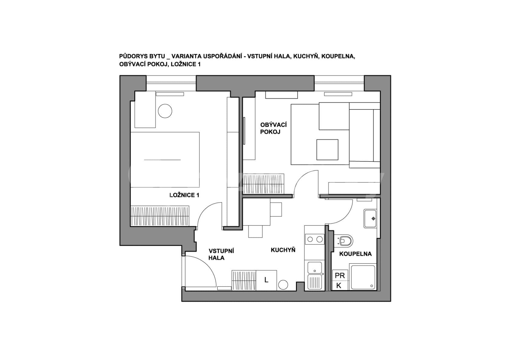 Pronájem bytu 2+1 38 m², Koněvova, Praha, Praha Pronájem bytu 2+1 38 m², Koněvova, Praha, Praha