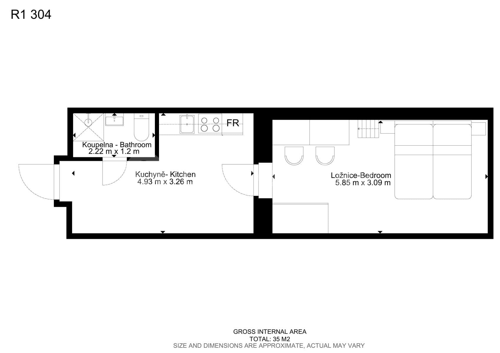 Pronájem bytu 1+1 32 m², Václavská, Brno, Jihomoravský kraj Pronájem bytu 1+1 32 m², Václavská, Brno, Jihomoravský kraj