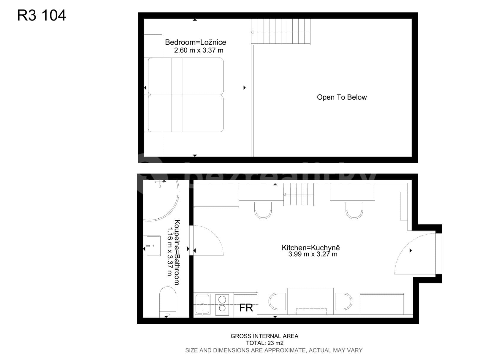 Pronájem bytu 1+kk 20 m², Václavská, Brno, Jihomoravský kraj Pronájem bytu 1+kk 20 m², Václavská, Brno, Jihomoravský kraj