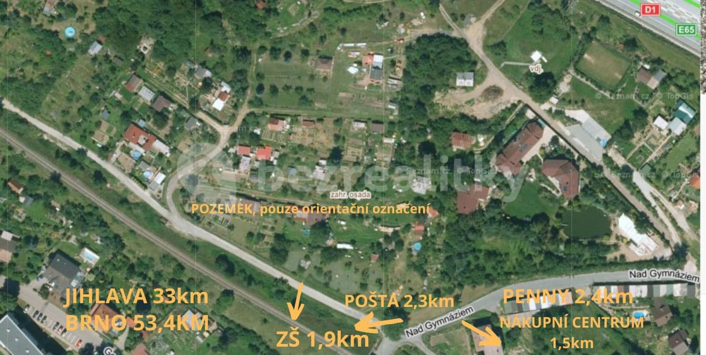 Prodej pozemku 1.287 m², Velké Meziříčí, Kraj Vysočina