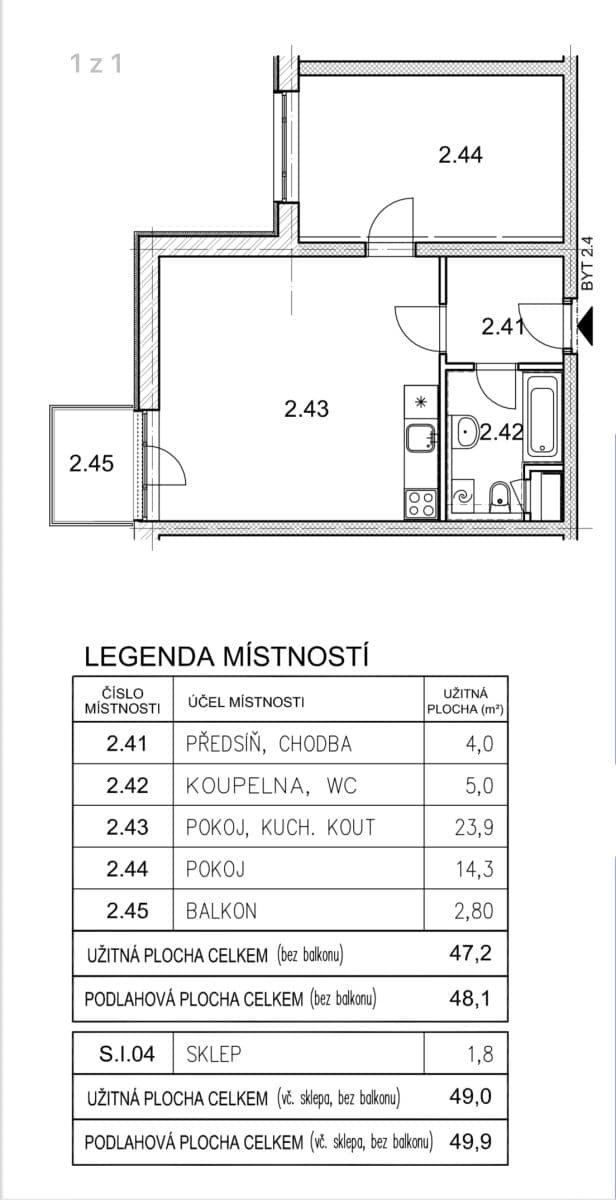 Pronájem bytu 2+kk 52 m², Jaroslava Holečka, Kladno, Středočeský kraj Pronájem bytu 2+kk 52 m², Jaroslava Holečka, Kladno, Středočeský kraj