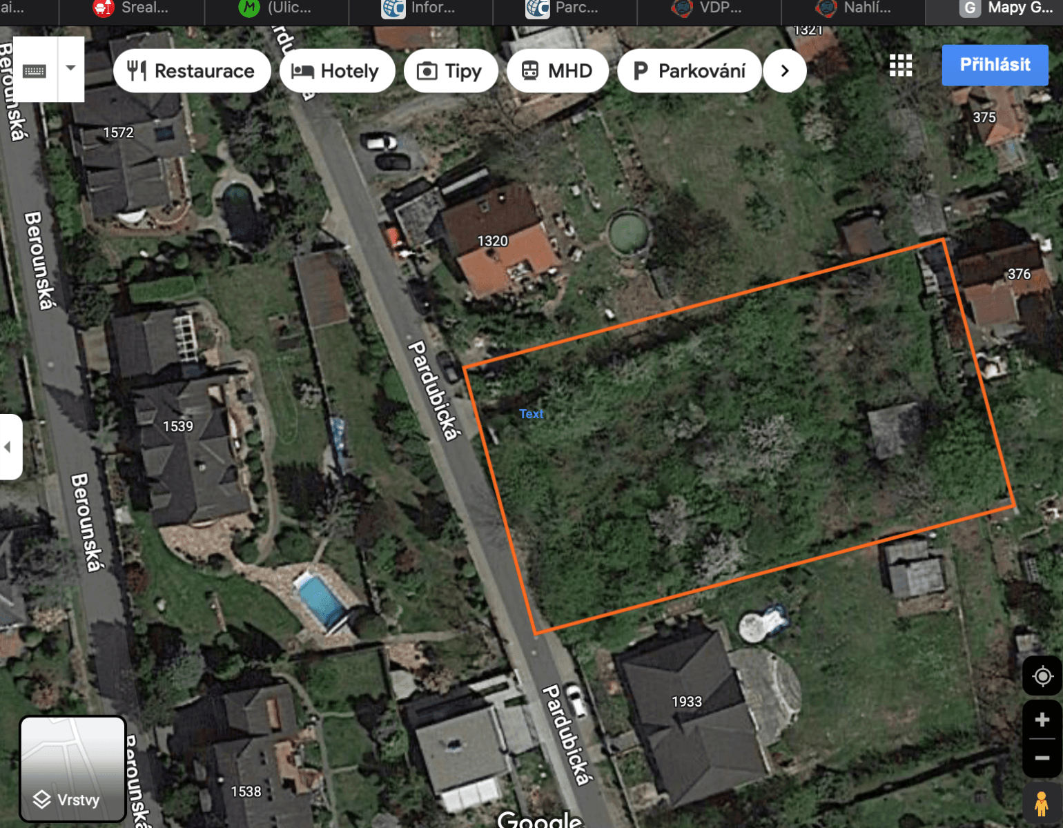 Prodej pozemku 1.792 m², Pardubická, Černošice, Středočeský kraj Prodej pozemku 1.792 m², Pardubická, Černošice, Středočeský kraj