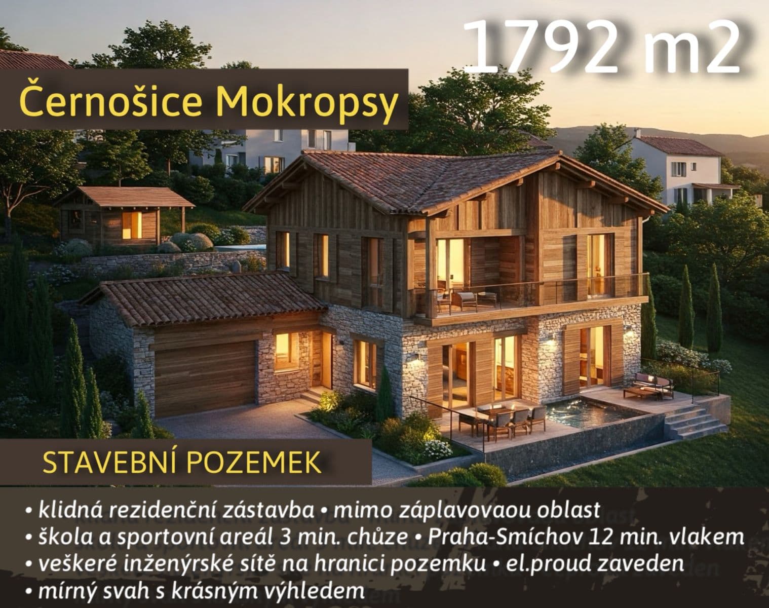 Prodej pozemku 1.792 m², Pardubická, Černošice, Středočeský kraj Prodej pozemku 1.792 m², Pardubická, Černošice, Středočeský kraj