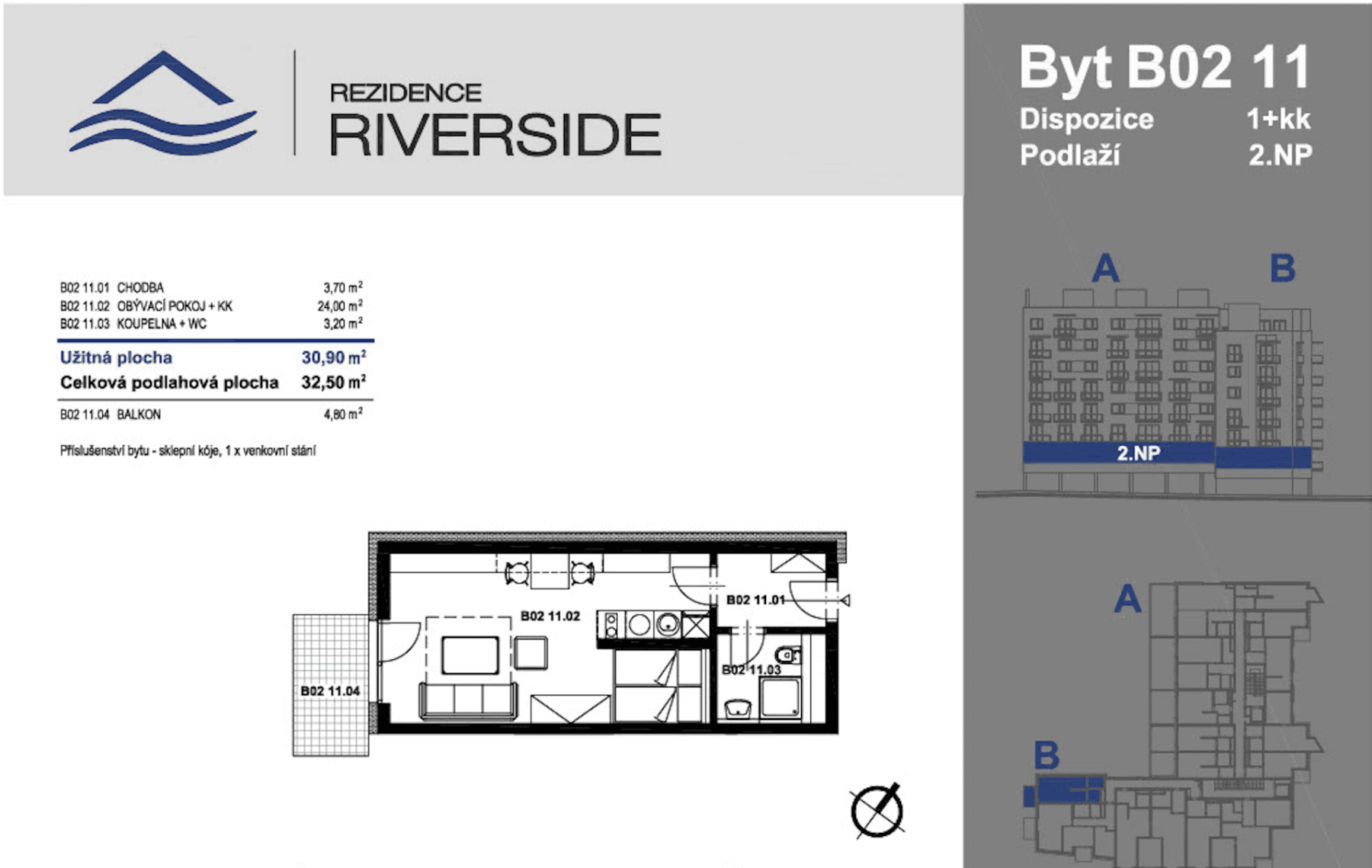 Pronájem bytu 1+kk 32 m², Poříčí, Brno, Jihomoravský kraj Pronájem bytu 1+kk 32 m², Poříčí, Brno, Jihomoravský kraj