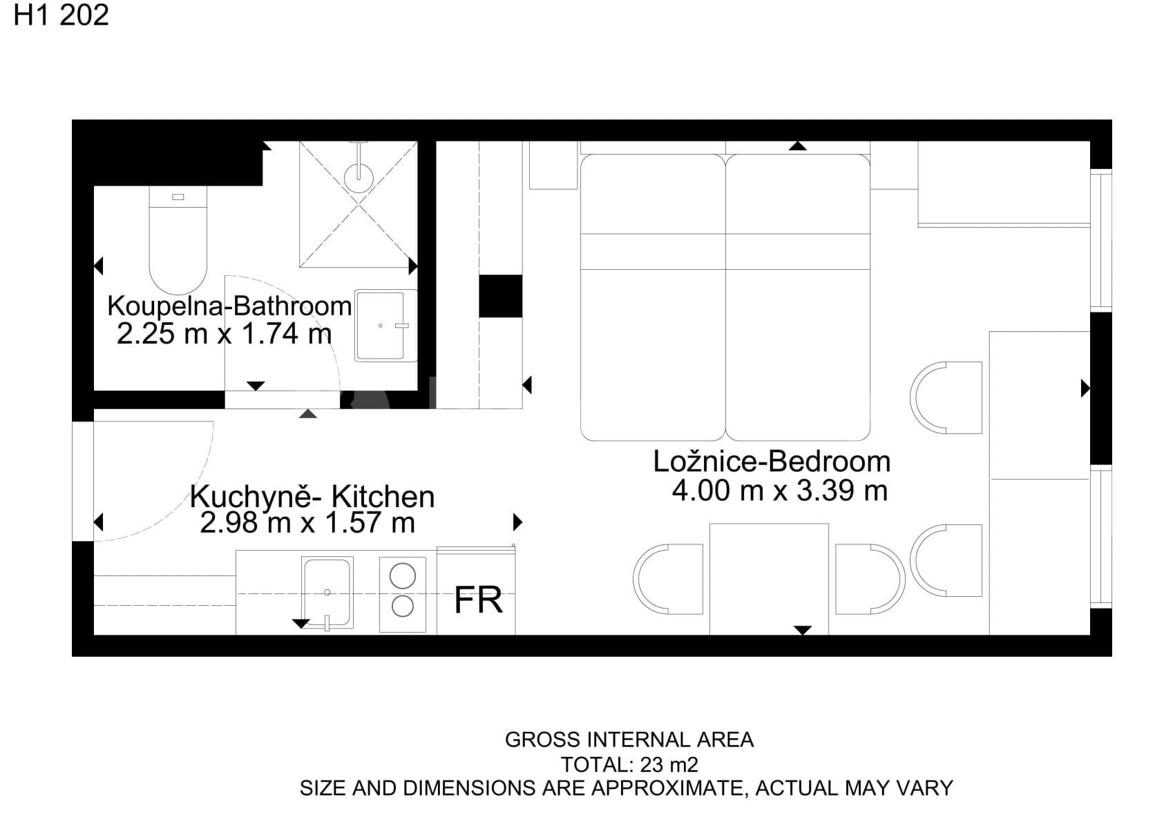 Pronájem bytu 1+kk 21 m², Hybešova, Brno, Jihomoravský kraj Pronájem bytu 1+kk 21 m², Hybešova, Brno, Jihomoravský kraj