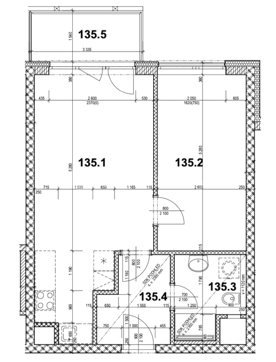 Pronájem bytu 2+kk 57 m², U Radosti, Praha, Praha Pronájem bytu 2+kk 57 m², U Radosti, Praha, Praha