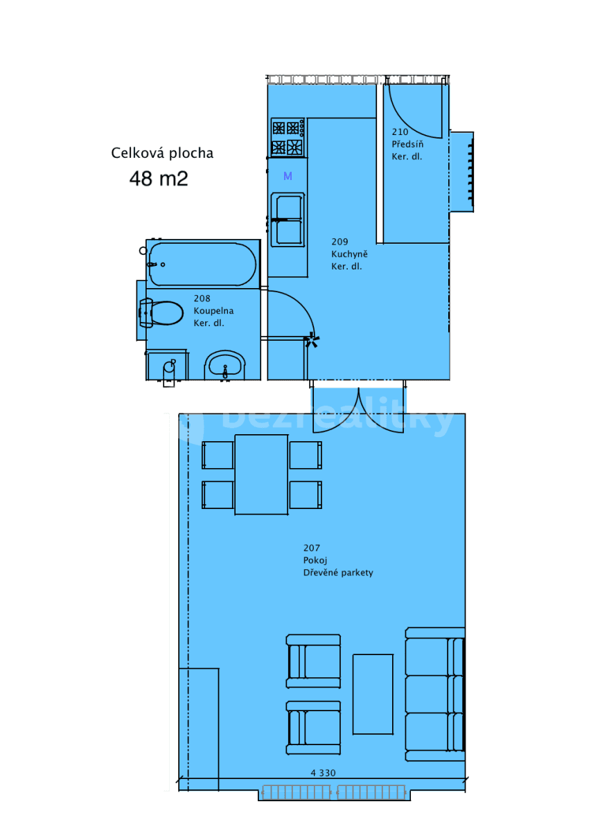 Pronájem bytu 1+1 48 m², Koperníkova, Plzeň, Plzeňský kraj Pronájem bytu 1+1 48 m², Koperníkova, Plzeň, Plzeňský kraj