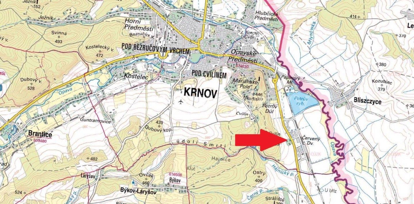 Prodej pozemku 308 m², Krnov, Moravskoslezský kraj