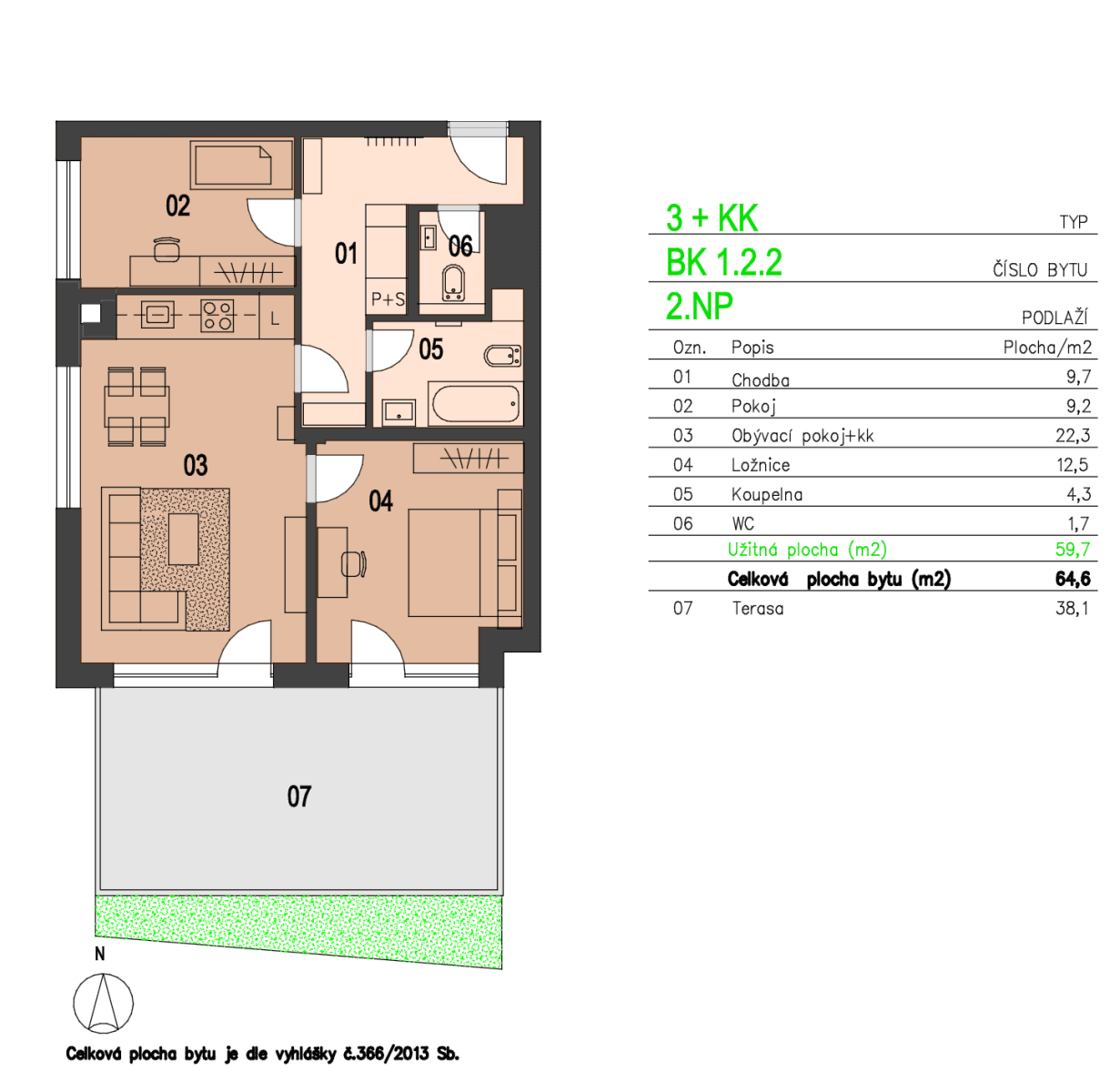 Pronájem bytu 3+kk 65 m², U Plynárny, Praha, Praha Pronájem bytu 3+kk 65 m², U Plynárny, Praha, Praha