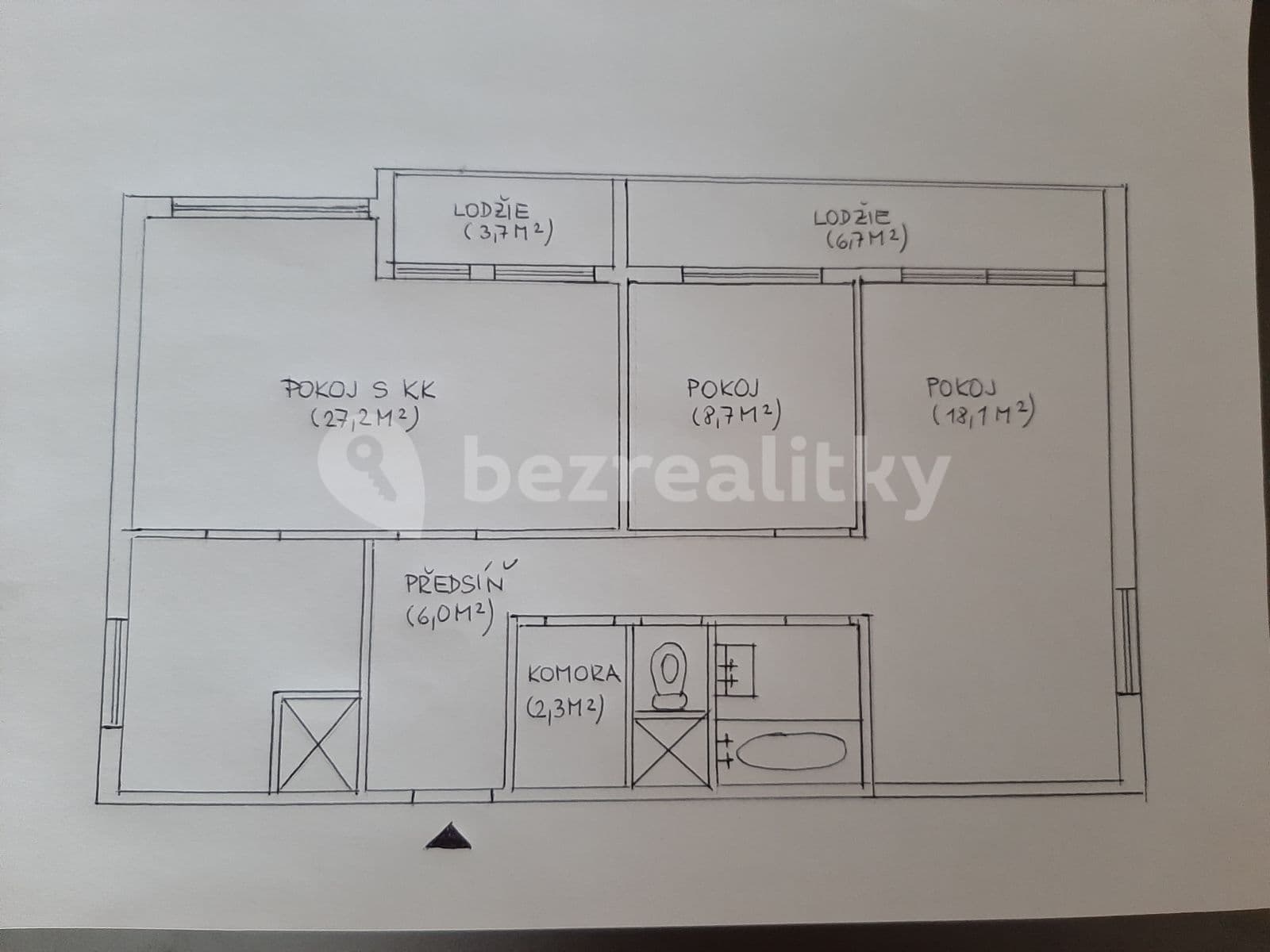 Pronájem bytu 3+kk 77 m², Šiškova, Praha, Praha Pronájem bytu 3+kk 77 m², Šiškova, Praha, Praha