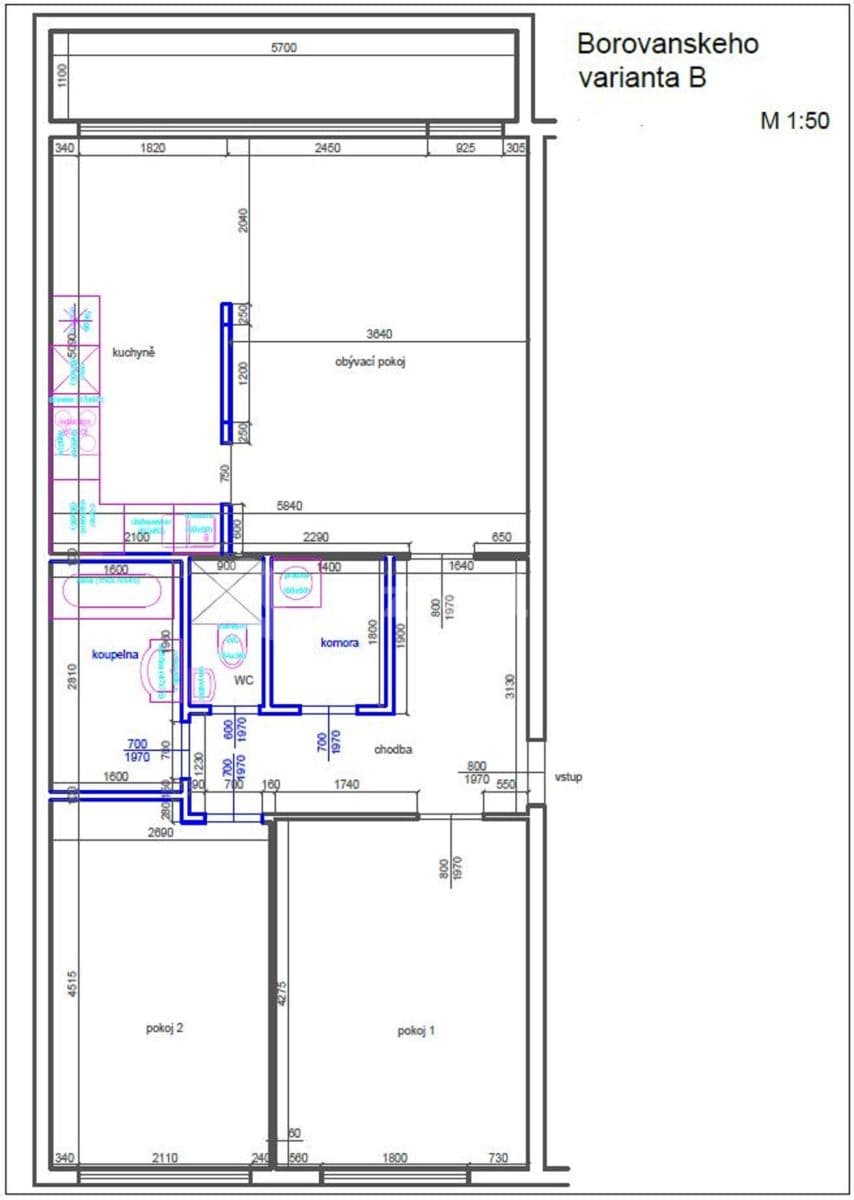 Pronájem bytu 3+kk 79 m², Borovanského, Praha, Praha Pronájem bytu 3+kk 79 m², Borovanského, Praha, Praha
