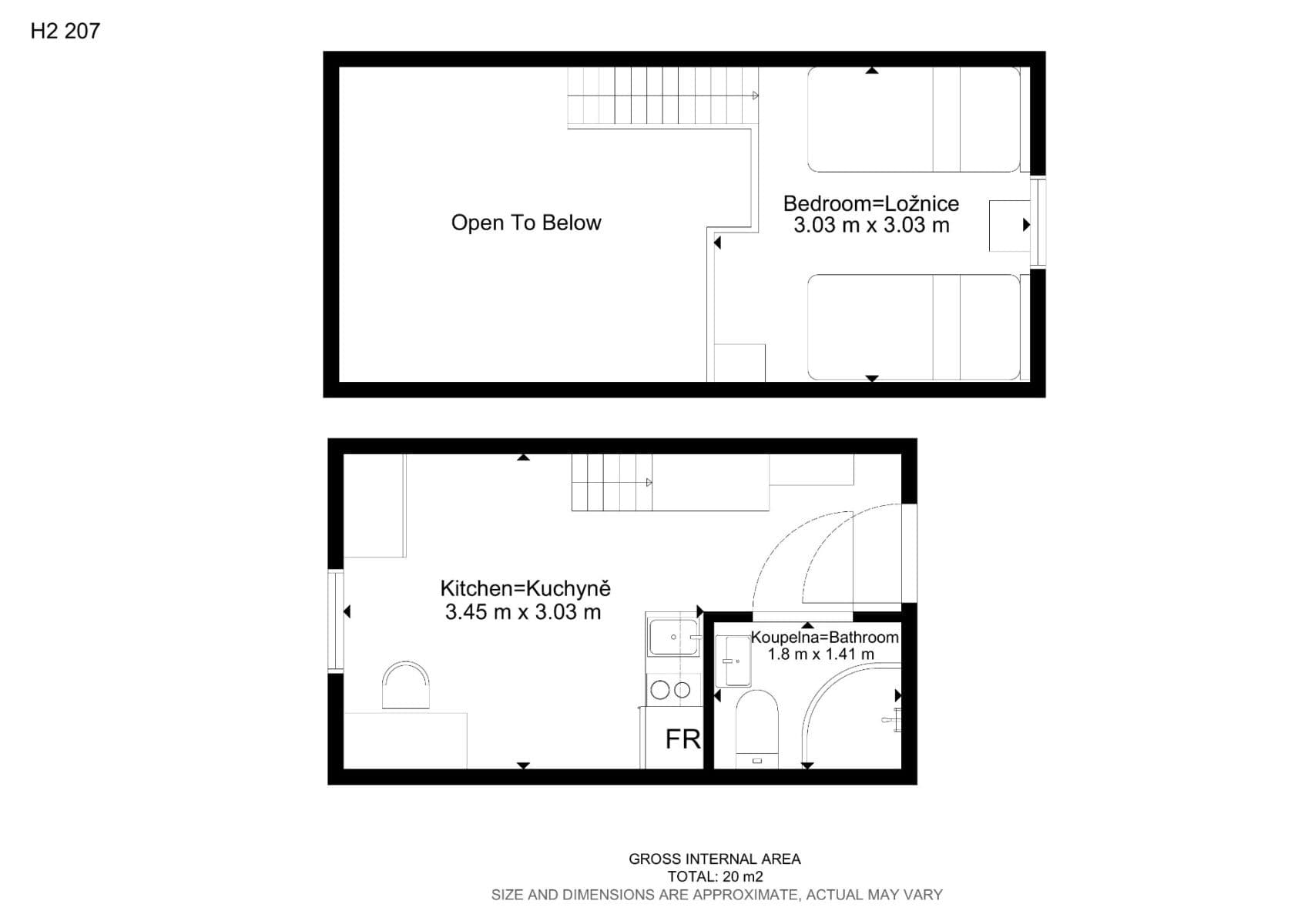 Pronájem bytu 1+kk 23 m², Hybešova, Brno, Jihomoravský kraj Pronájem bytu 1+kk 23 m², Hybešova, Brno, Jihomoravský kraj