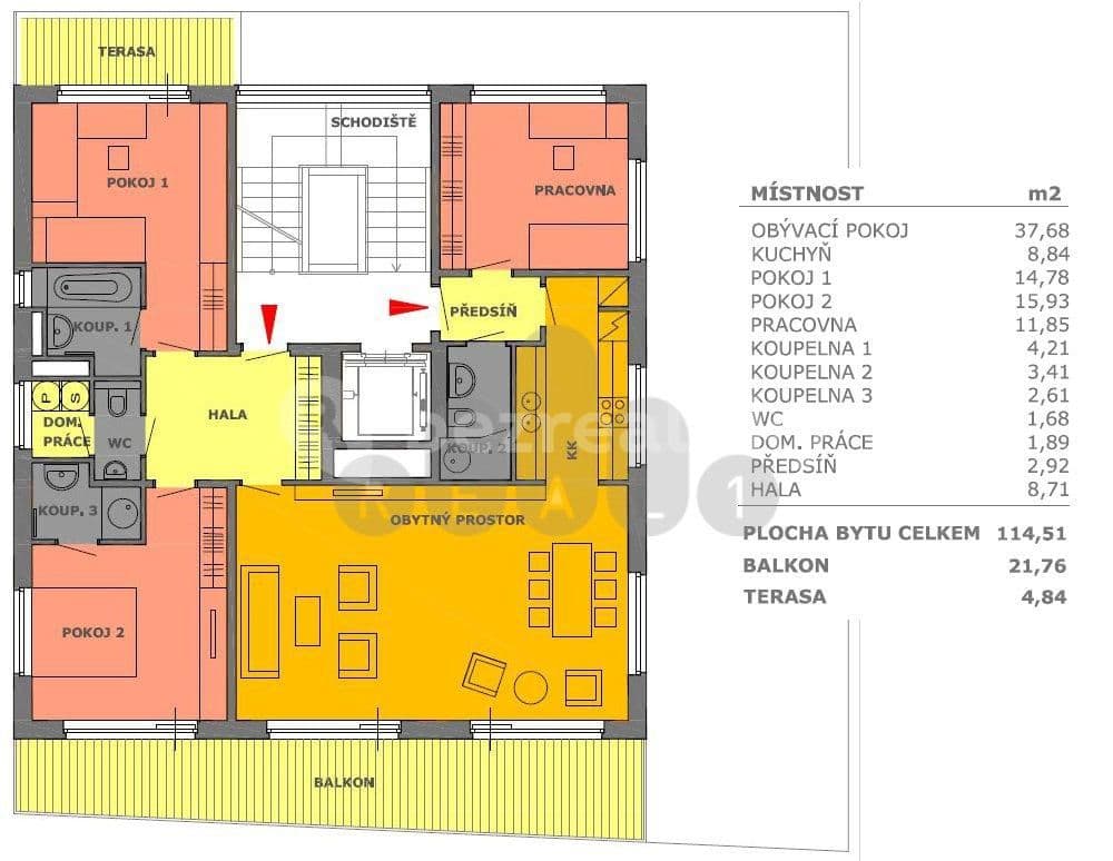 Pronájem bytu 4+kk 115 m², Kolejní, Praha, Praha Pronájem bytu 4+kk 115 m², Kolejní, Praha, Praha