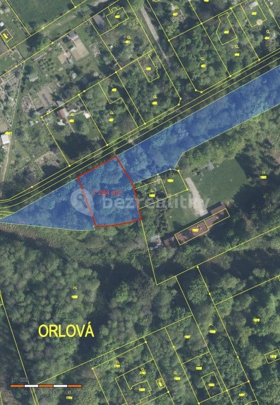 Prodej pozemku 1.284 m², Orlová, Moravskoslezský kraj