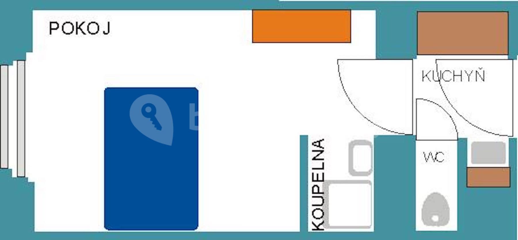Pronájem bytu 1+1 24 m², Magistrů, Praha, Praha Pronájem bytu 1+1 24 m², Magistrů, Praha, Praha