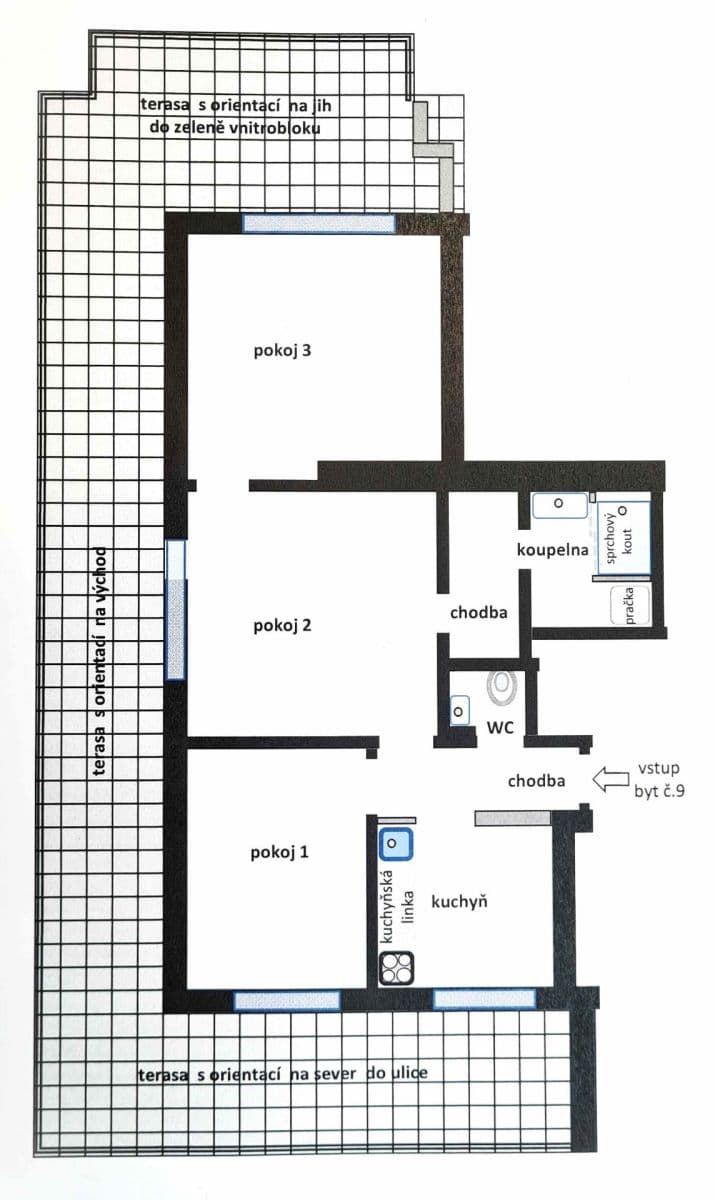 Pronájem bytu 3+kk 124 m², Jeremenkova, Praha, Praha Pronájem bytu 3+kk 124 m², Jeremenkova, Praha, Praha