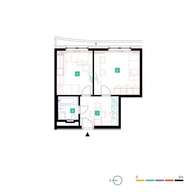 Pronájem bytu 2+1 41 m², Mukařovského, Praha, Praha Pronájem bytu 2+1 41 m², Mukařovského, Praha, Praha
