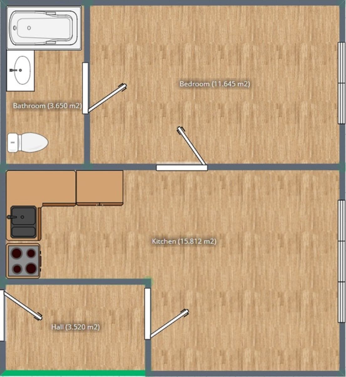 Pronájem bytu 2+kk 36 m², Sochařská, Praha, Praha Pronájem bytu 2+kk 36 m², Sochařská, Praha, Praha