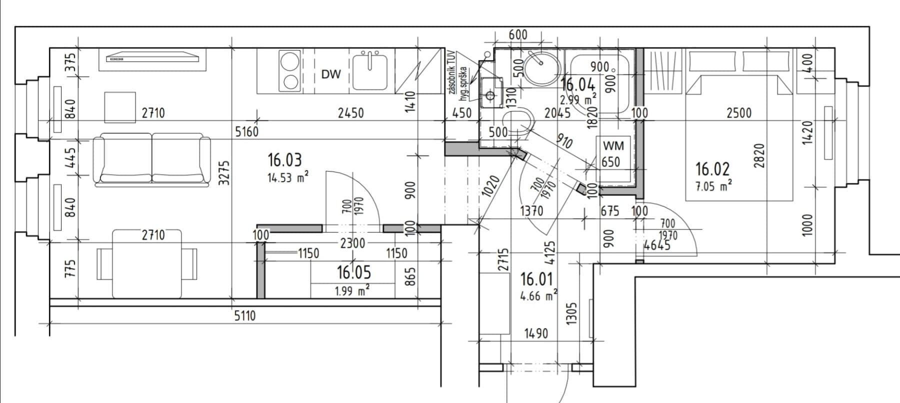 Pronájem bytu 2+kk 33 m², Turnovská, Praha, Praha Pronájem bytu 2+kk 33 m², Turnovská, Praha, Praha
