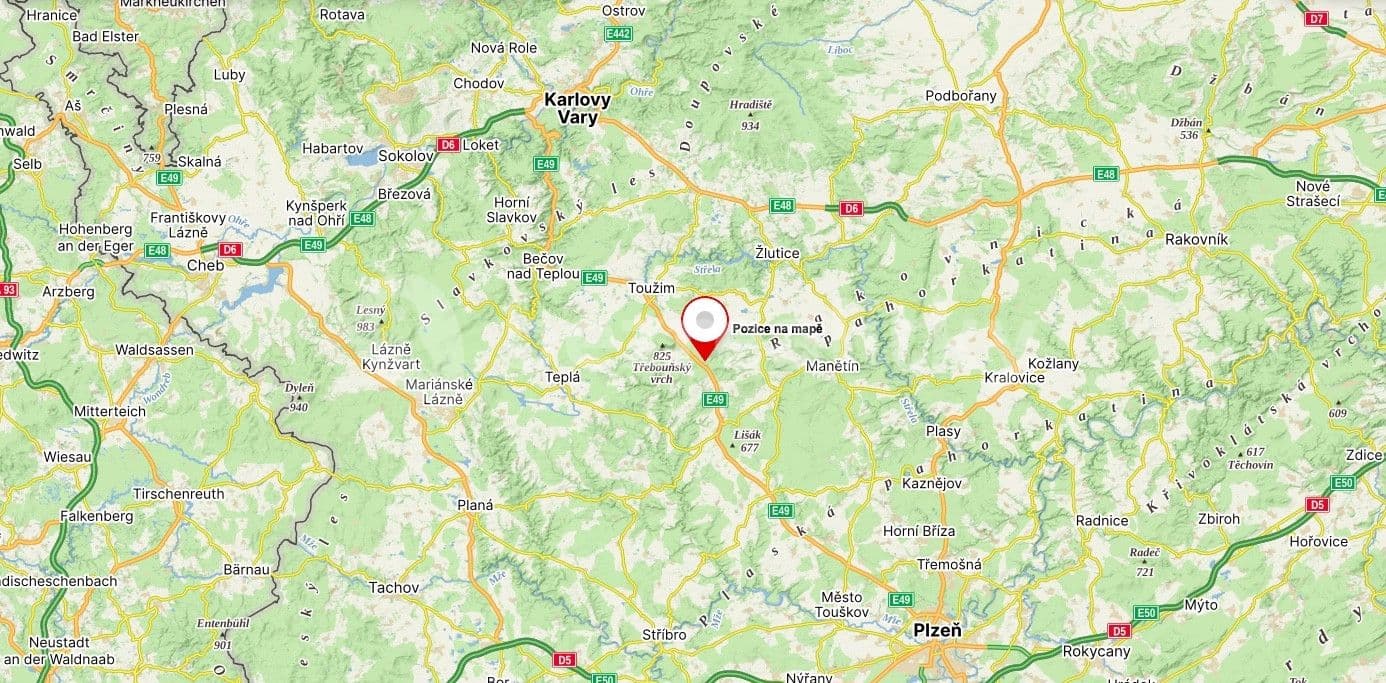 Prodej pozemku 1.565 m², Bezvěrov, Plzeňský kraj