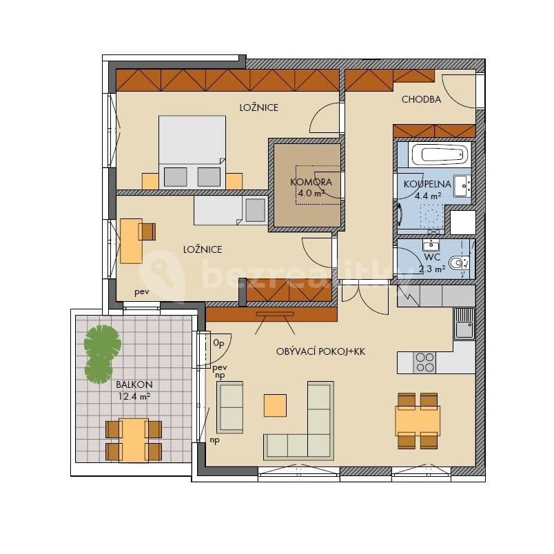 Pronájem bytu 3+kk 92 m², Kryšpínova, Praha, Praha Pronájem bytu 3+kk 92 m², Kryšpínova, Praha, Praha