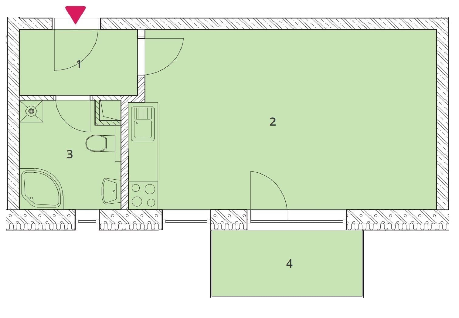 Pronájem bytu 1+kk 34 m², Žitavská, Jihlava, Kraj Vysočina Pronájem bytu 1+kk 34 m², Žitavská, Jihlava, Kraj Vysočina