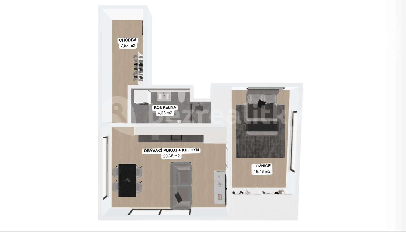 Pronájem bytu 2+kk 52 m², Východní, Pardubice, Pardubický kraj Pronájem bytu 2+kk 52 m², Východní, Pardubice, Pardubický kraj