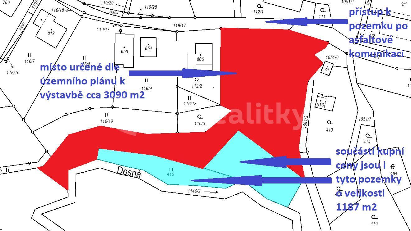 Prodej pozemku 4.277 m², Budislav, Pardubický kraj