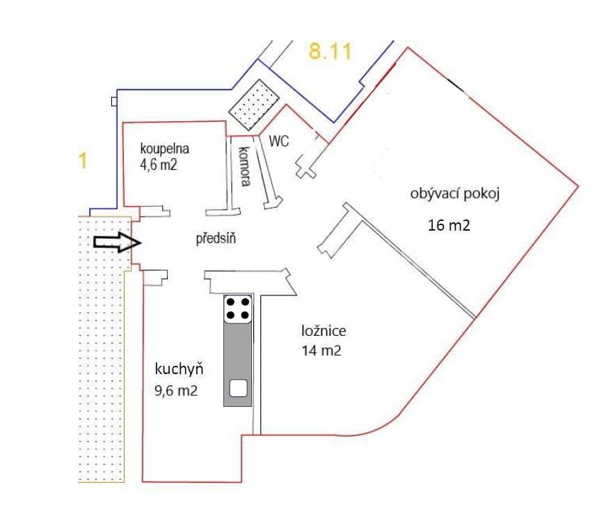 Pronájem bytu 2+1 55 m², Světická, Praha, Praha Pronájem bytu 2+1 55 m², Světická, Praha, Praha