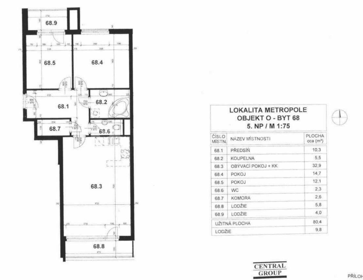 Prodej bytu 3+kk • 90 m² bez realitky