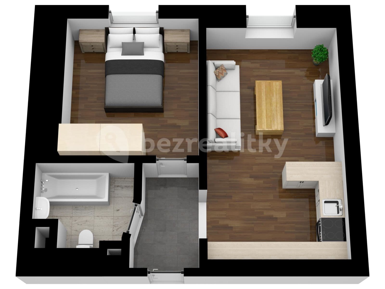 Pronájem bytu 2+kk 40 m², Štúrova, Praha, Praha Pronájem bytu 2+kk 40 m², Štúrova, Praha, Praha