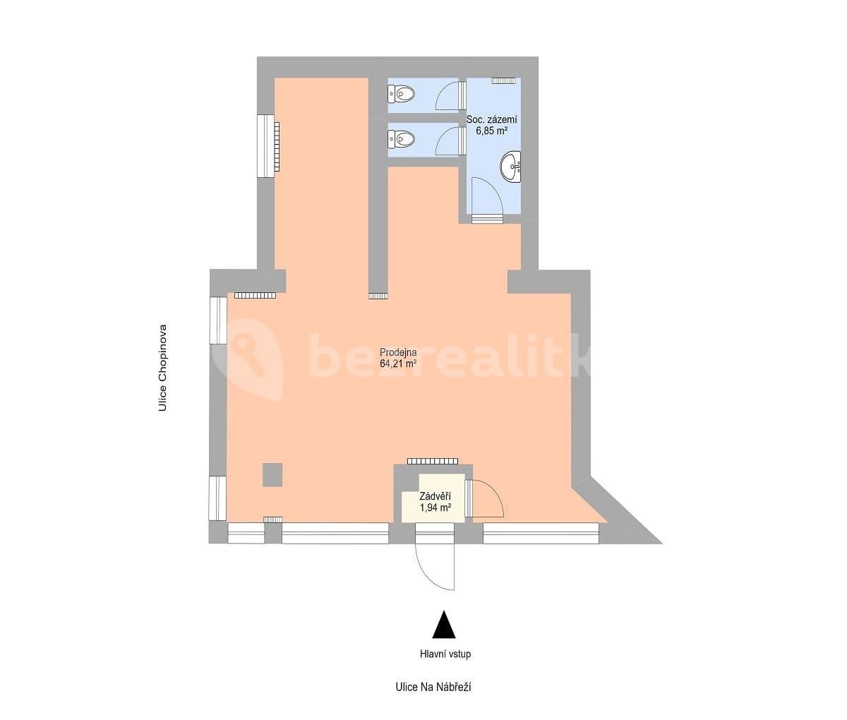 Pronájem nebytového prostoru 73 m², Chopinova, Havířov, Moravskoslezský kraj