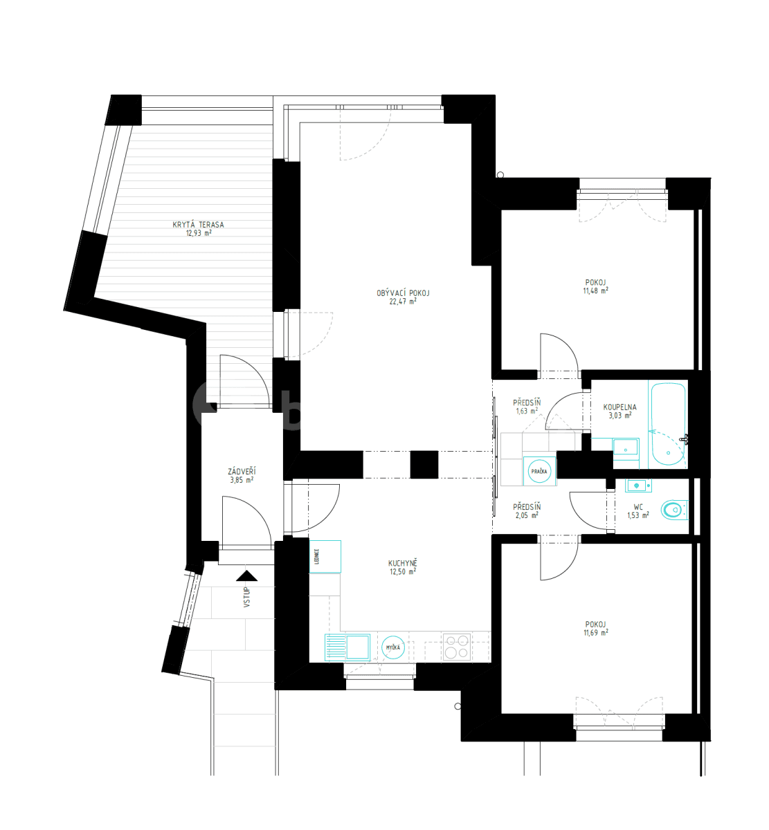 Pronájem bytu 3+kk 73 m², Pod Kesnerkou, Praha, Praha Pronájem bytu 3+kk 73 m², Pod Kesnerkou, Praha, Praha