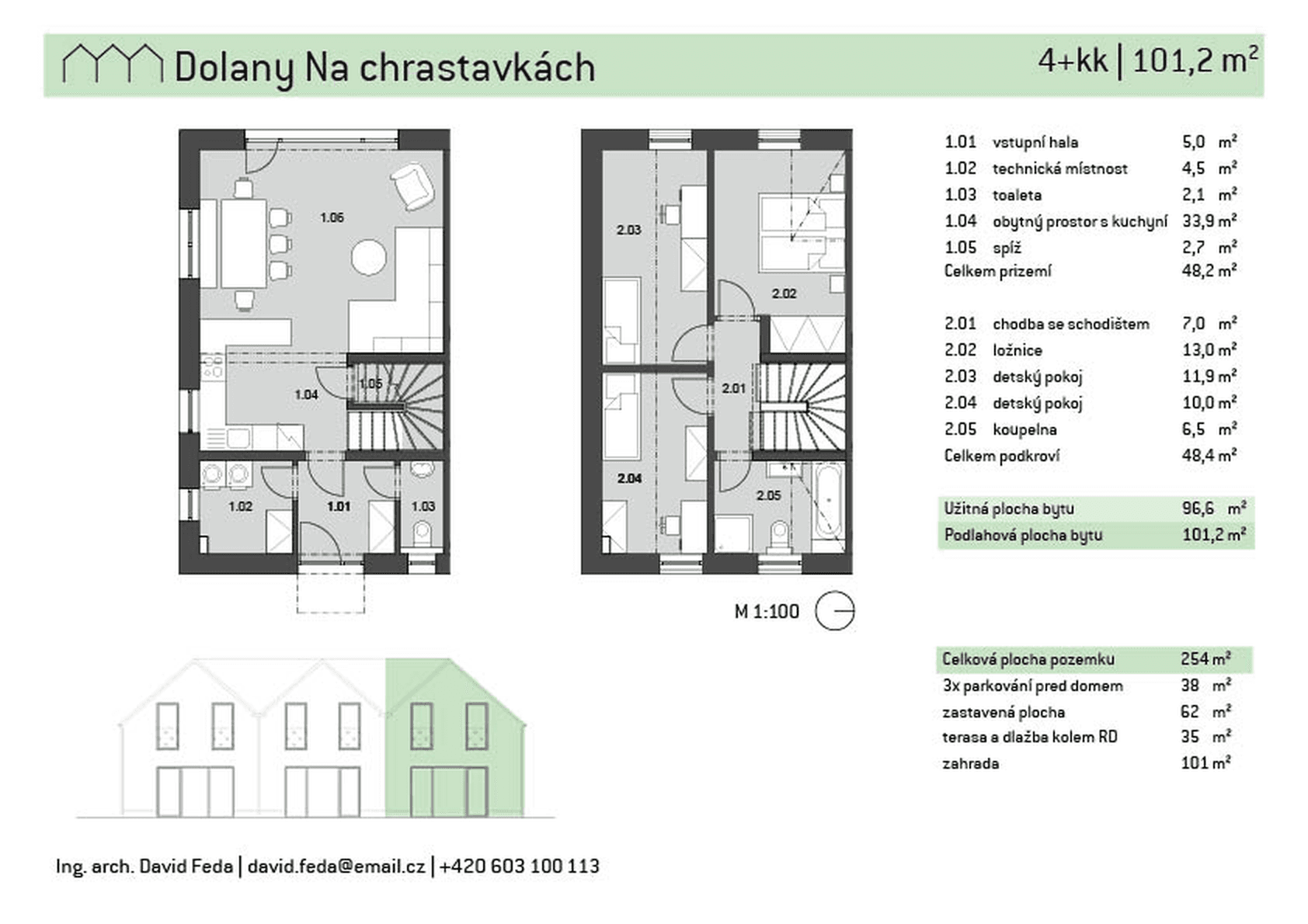 Pronájem domu 101 m², pozemek 254 m², 10138, Dolany, Středočeský kraj Pronájem domu 101 m², pozemek 254 m², 10138, Dolany, Středočeský kraj